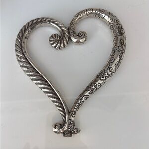 Vintage Brighton Silver Heart Shaped Decorative Piece from a store display